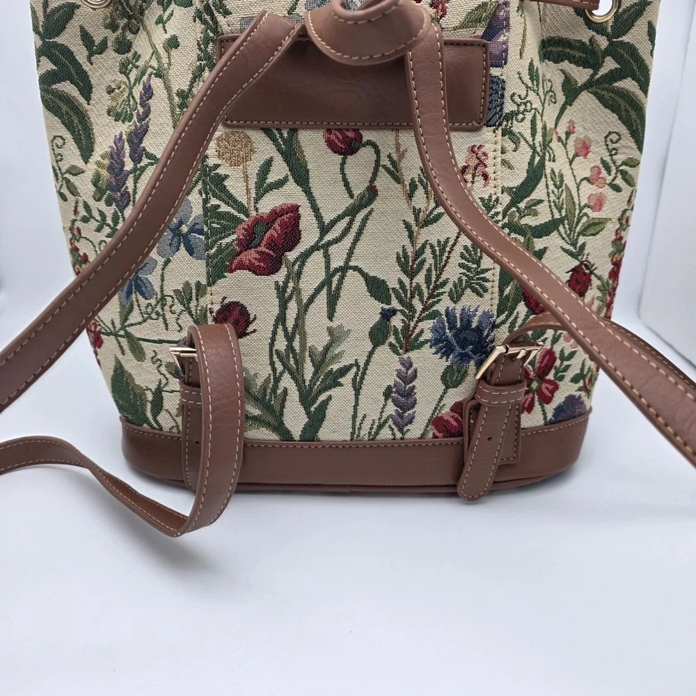 Tapestry Floral Backpack Witchy Moth Cottagecore Fairycore Grandmacore Botanical